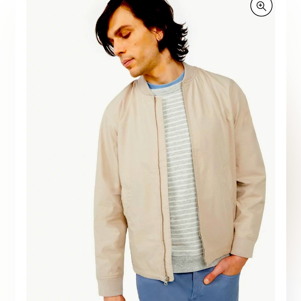 Men’s Beige Bomber Jacket